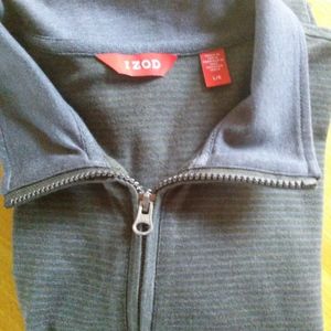 LARGE ORIGINAL IZOD SWEATER PULL OVER HEAVY JERSEY